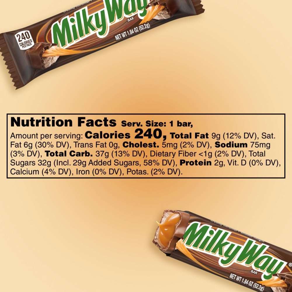 Milky Way Milk Chocolate Candy Bars, Full Size Bulk Box, 36 ct, Delicious Chocolate Bars for Sharing and Party Favors - Image 2