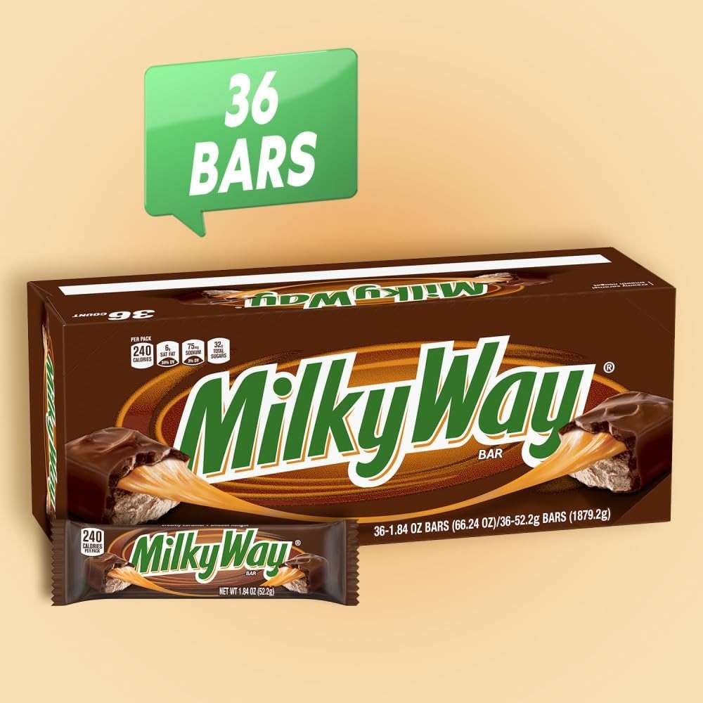 Milky Way Milk Chocolate Candy Bars, Full Size Bulk Box, 36 ct, Delicious Chocolate Bars for Sharing and Party Favors - Image 4