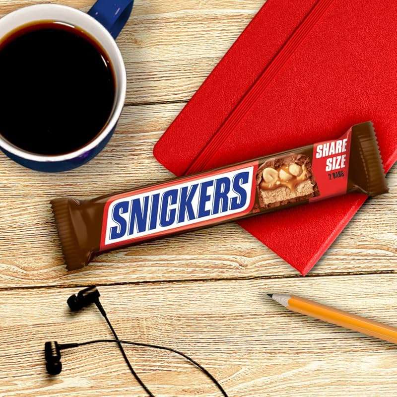 SNICKERS Candy Milk Chocolate Bars, Share Size Bulk Pack, 3.29 oz Bar (Pack of 24) - Image 7