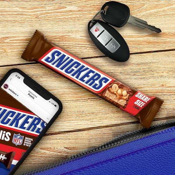 SNICKERS Candy Milk Chocolate Bars, Share Size Bulk Pack, 3.29 oz Bar (Pack of 24) - Image 8