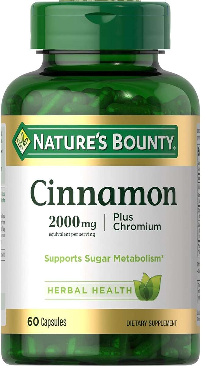 Nature's Bounty Cinnamon Plus Chromium Capsules, 60 Count - Image 1