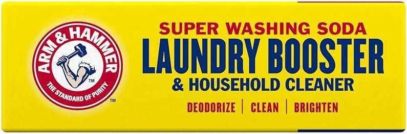 ARM & HAMMER Super Washing Soda Household Cleaner and Laundry Booster, 55 oz Box - Image 12