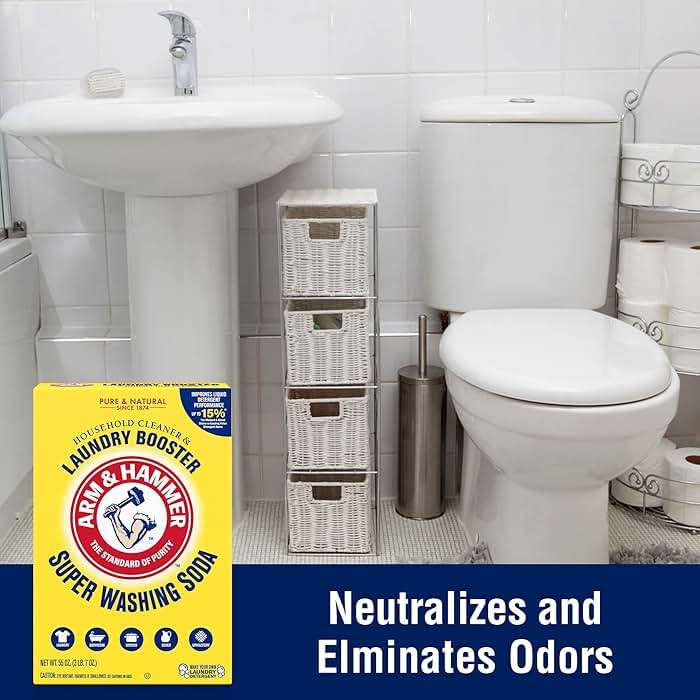 ARM & HAMMER Super Washing Soda Household Cleaner and Laundry Booster, 55 oz Box - Image 10