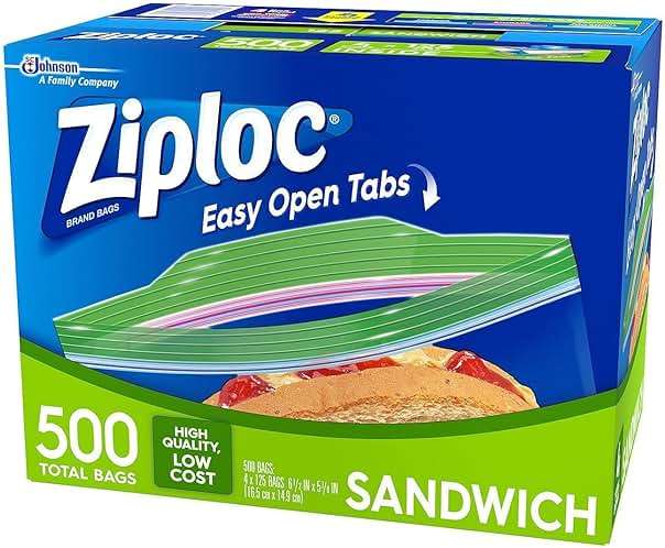Ziploc Easy Open Tabs Sandwich Bags 125 Count (Pack of 4) - Image 6