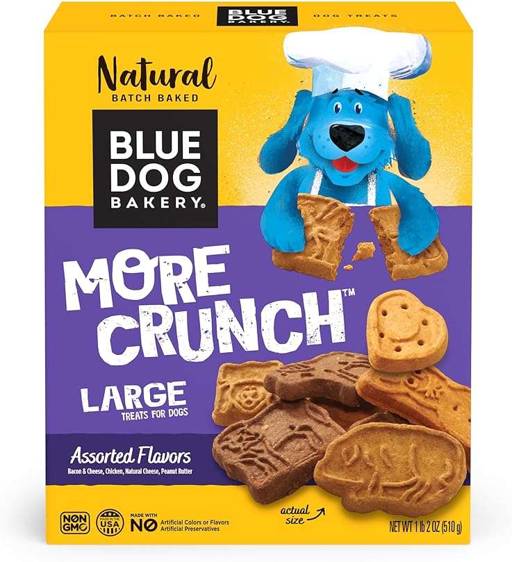 Blue Dog Bakery Natural Dog Treats, More Crunch Large, Assorted Flavors, 18oz Box, 1 Box - Image 2