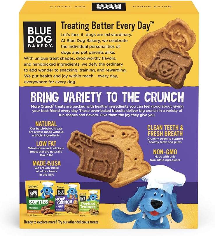 Blue Dog Bakery Natural Dog Treats, More Crunch Large, Assorted Flavors, 18oz Box, 1 Box - Image 4