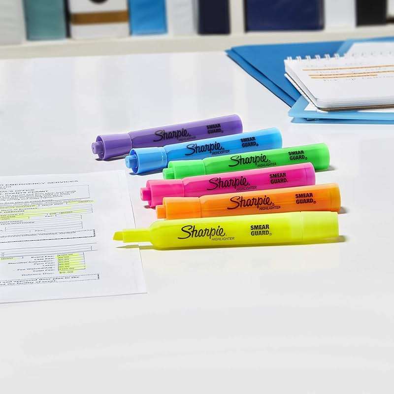 Sharpie Tank Highlighters, Chisel Tip, Assorted Fluorescent, Six Assorted Colors, 12 Count - Back to School, Office, Teacher Supplies - Image 7