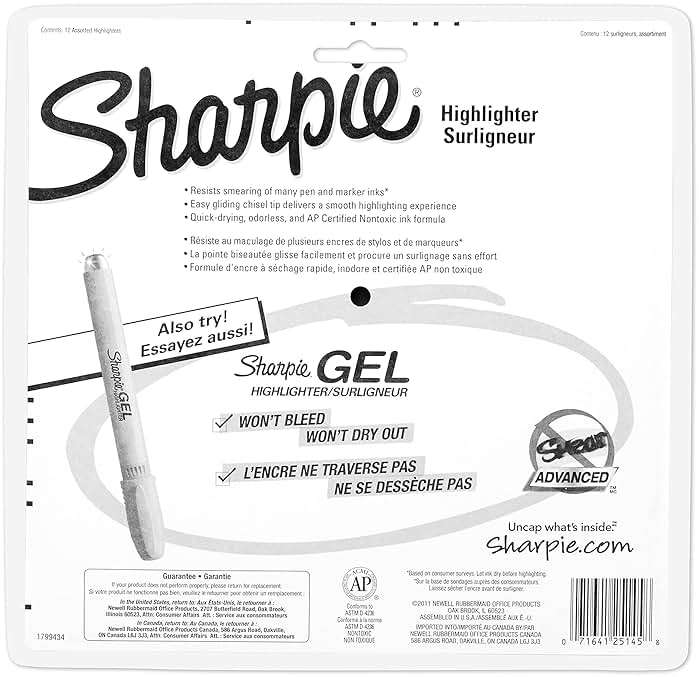 Sharpie Tank Highlighters, Chisel Tip, Assorted Fluorescent, Six Assorted Colors, 12 Count - Back to School, Office, Teacher Supplies - Image 9
