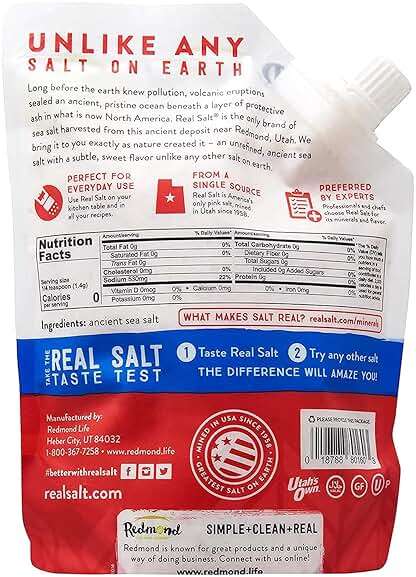 Redmond Real Sea Salt - Natural Unrefined Gluten Free Kosher, 16 Ounce Pouch (1 Pack) - Image 2