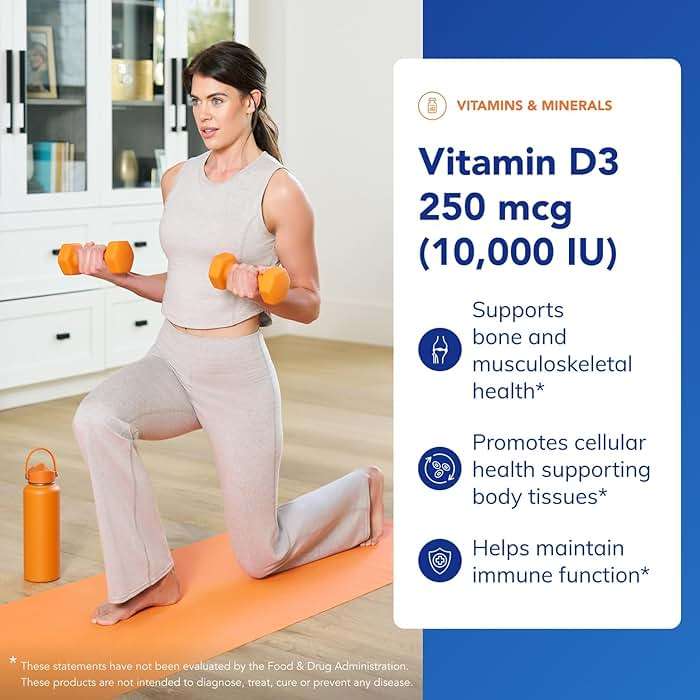 Pure Encapsulations Vitamin D3 250 mcg (10,000 IU) - Supplement to Support Bone, Joint, Breast, Heart, Colon & Immune Health* - with Premium Vitamin D - 120 Capsules - Image 3