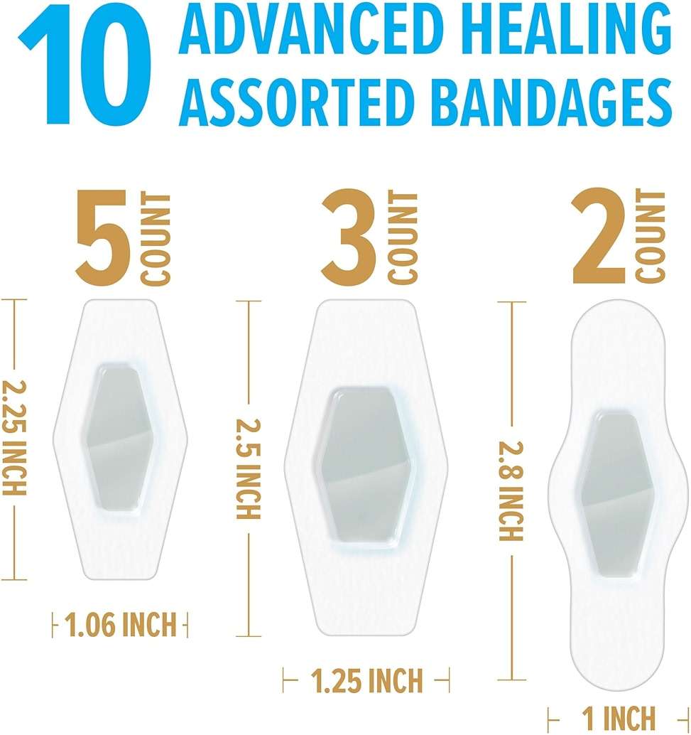 Nexcare Heavy Duty Flexible Fabric Bandages, Assorted Sizes, 30 Count, Latex-Free, Durable Adhesive Bandages for First Aid and Wound Care - Image 2
