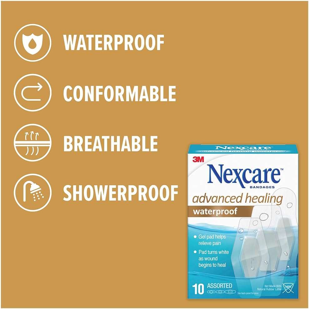 Nexcare Heavy Duty Flexible Fabric Bandages, Assorted Sizes, 30 Count, Latex-Free, Durable Adhesive Bandages for First Aid and Wound Care - Image 3