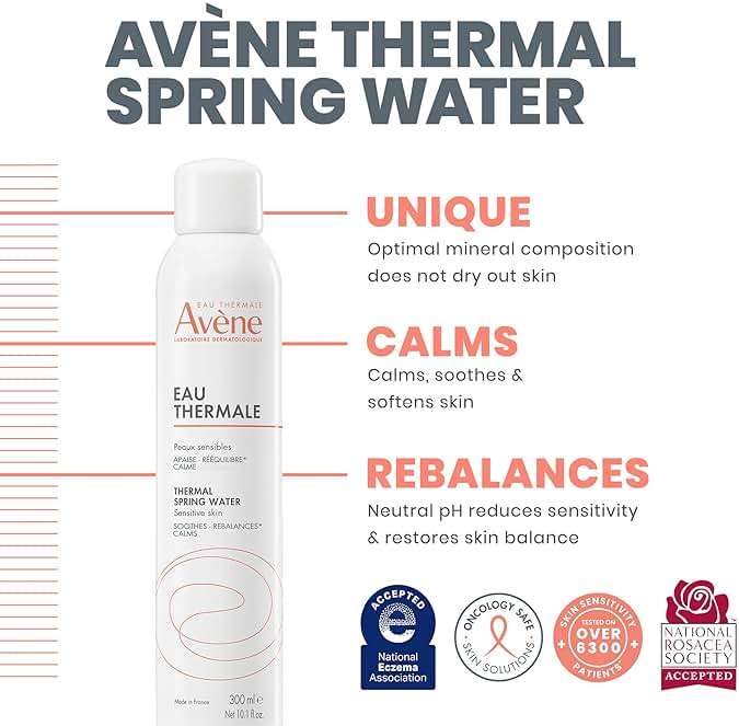 Avène Thermal Spring Water, Soothing Calming Facial Mist Spray for Sensitive Skin, Soothes, Softens + Calms Skin, Formulated with Mineral & Biological Properties - Image 3