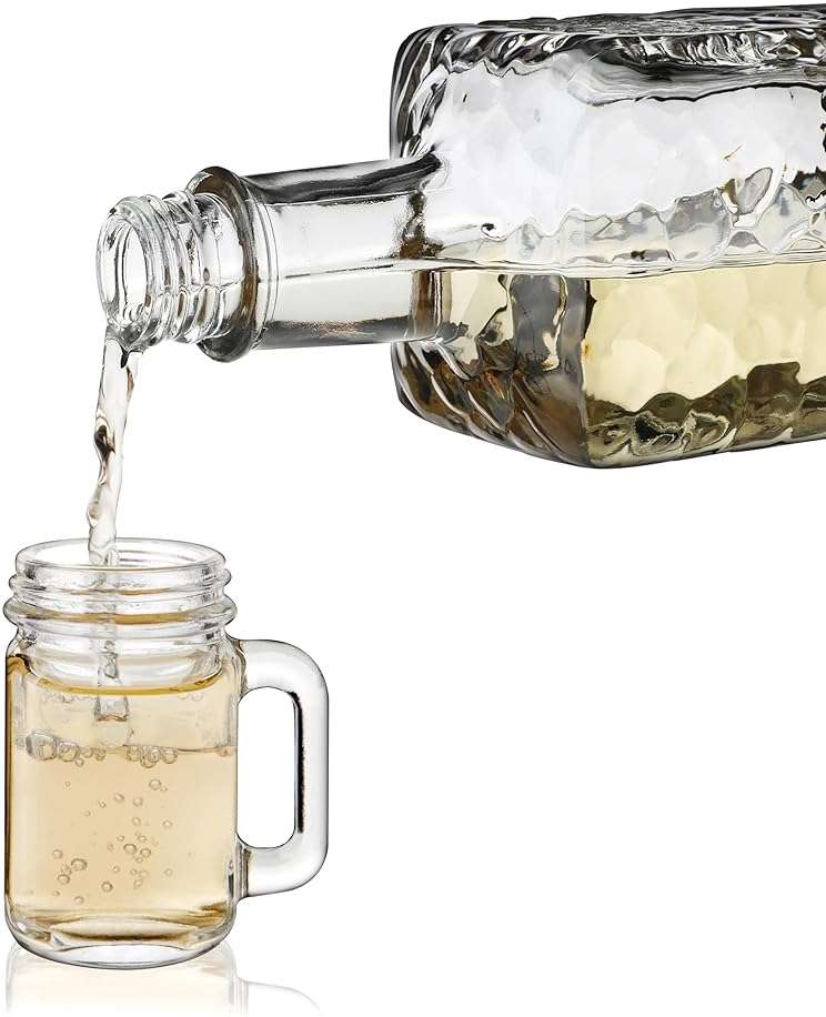 True Mason Jar Shot glasses, Reusable Mini Mason Jar shaped shot glasses with Handles, Party shot cups, Set of 6, 1 oz. - Image 7