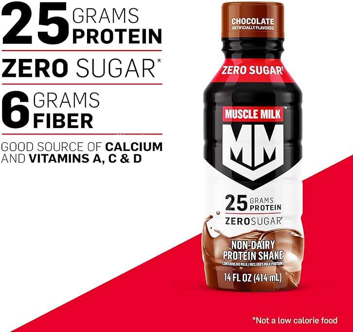Muscle Milk Genuine Protein Shake, Strawberries 'N Crème, 25g Protein, 14 Fl Oz, 12 Pack - Image 5