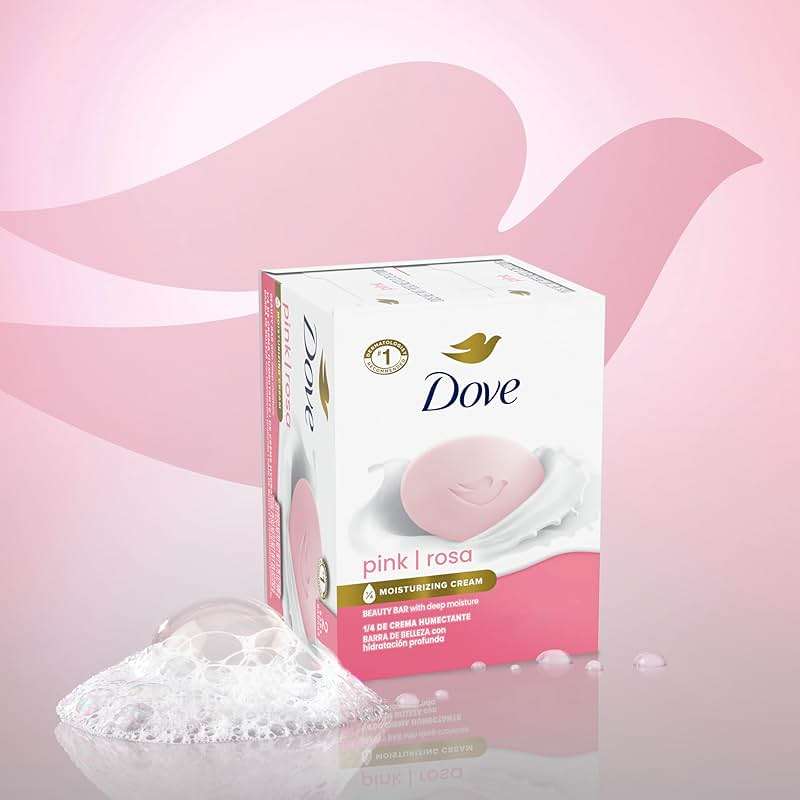 Dove Beauty Bar Soap Pink Rosa, 6 Bars for Soft, Smooth Skin, Cleans & Moisturizes 3.75 oz - Image 4