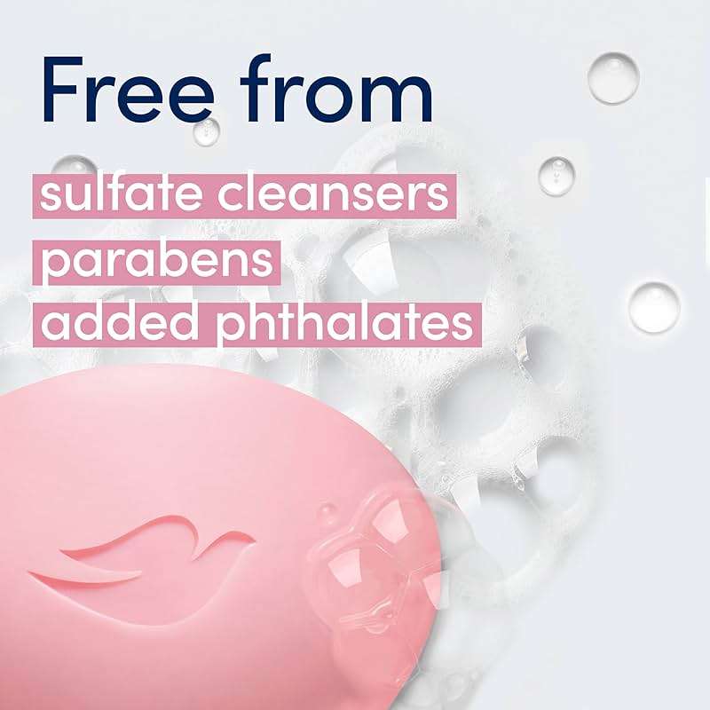 Dove Beauty Bar Soap Pink Rosa, 6 Bars for Soft, Smooth Skin, Cleans & Moisturizes 3.75 oz - Image 6