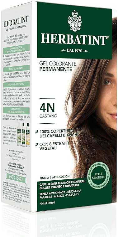 Herbatint Permanent Hair Dye For Women - 4N Chestnut - For Up To 100% Gray Coverage of Resistant Gray Hair - Ammonia-Free, Alcohol-Free & Vegan - Salon Influenced Hair color 5.75 fl oz - Image 1