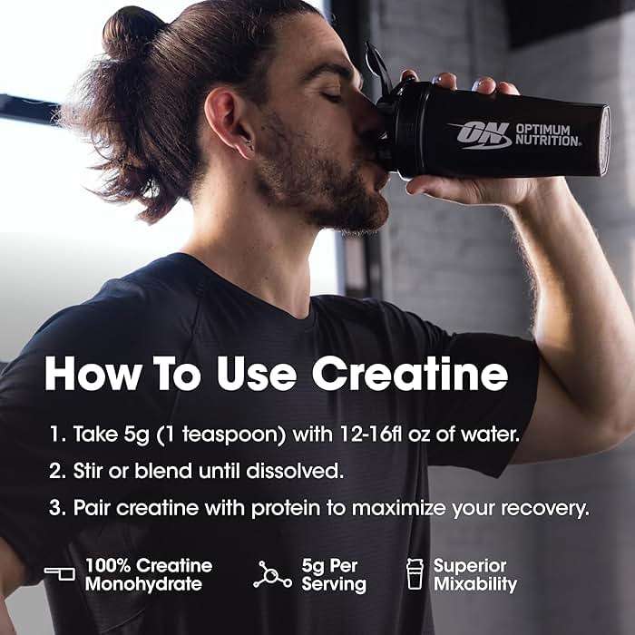 Optimum Nutrition Micronized Creatine Monohydrate Powder, Unflavored, 120 Servings, 600 Grams (Packaging May Vary) - Image 7