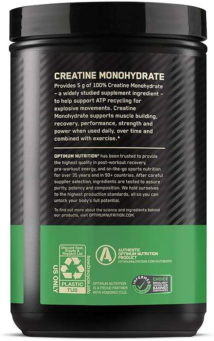 Optimum Nutrition Micronized Creatine Monohydrate Powder, Unflavored, 120 Servings, 600 Grams (Packaging May Vary) - Image 9