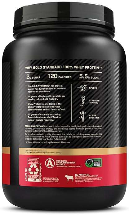 Optimum Nutrition Gold Standard 100% Whey Protein Powder, Strawberry Banana, 2 Pound (Packaging May Vary) - Image 11