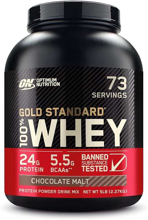 Optimum Nutrition Gold Standard 100% Whey Protein Powder, Chocolate Malt, 5 Pound (Packaging May Vary) - Image 1