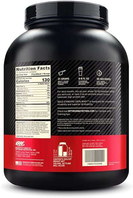 Optimum Nutrition Gold Standard 100% Whey Protein Powder, Chocolate Malt, 5 Pound (Packaging May Vary) - Image 9
