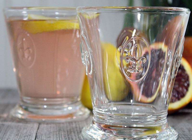 La Rochere Fleur De Lys Glass Tumbler Set of 6 – Classic French Drinking Glasses with Embossed Royal Lily Motif – Pressed Glass Tumblers for Water, Juice & Everyday Entertaining (8.5 Oz) - Image 5