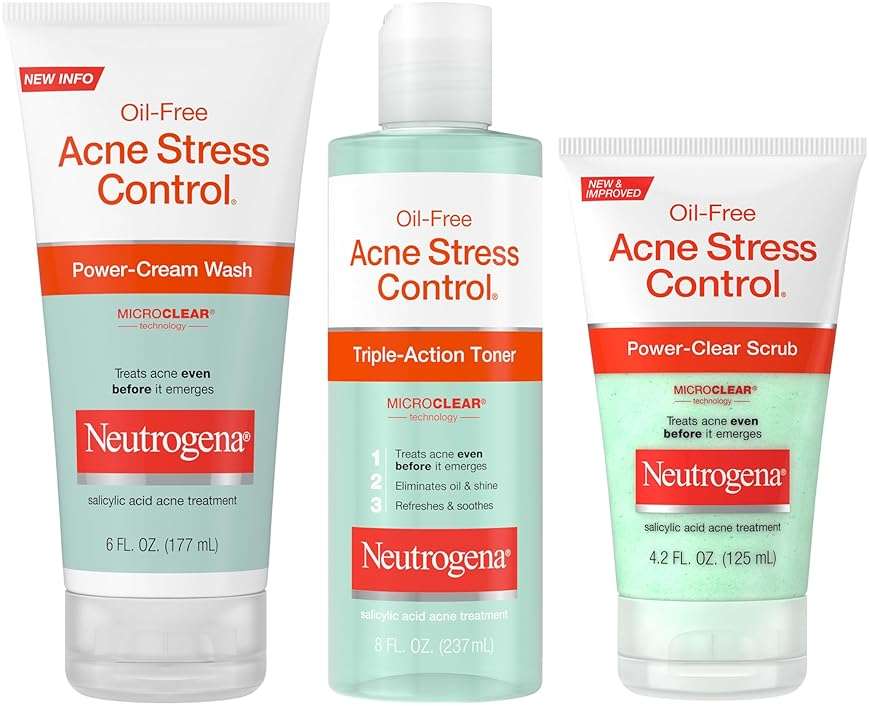 Neutrogena Acne Stress Control Oil-Free Triple-Action Face Toner, Skin Care with 2% Salicylic Acid, Acne Toner for Face with Green Tea & Cucumber Extract, Nourishing & Refreshing, 8 fl. oz - Image 7