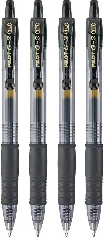 Pilot G2 Premium Refillable & Retractable Rolling Ball Gel Pens, Bold Point, Bold Gel Pens, 1.0 mm, Black Ink, 4-Pack - Image 5