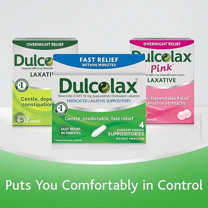 Dulcolax Stimulant Laxative Medicated Suppositories 16ct Fast Relief, Rectal Use Only, Bisacodyl 10mg - Image 7