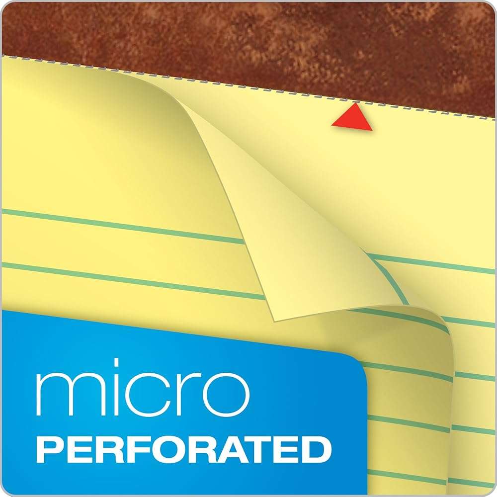TOPS The Legal Pad Writing Pads, 5" x 8", Jr. Legal Rule, Canary Paper, 50 Sheets, 3 Pack (75013) - Image 4