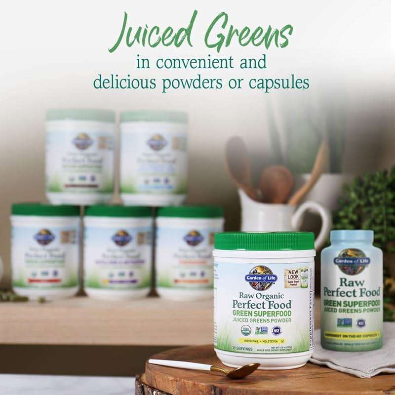 Garden of Life Raw Organic Perfect Food Green Superfood Juiced Greens Powder - Original Stevia-Free, 30 Servings, Non-GMO, Gluten Free Whole Food Dietary Supplement, Alkalize, Detoxify, Energize - Image 11