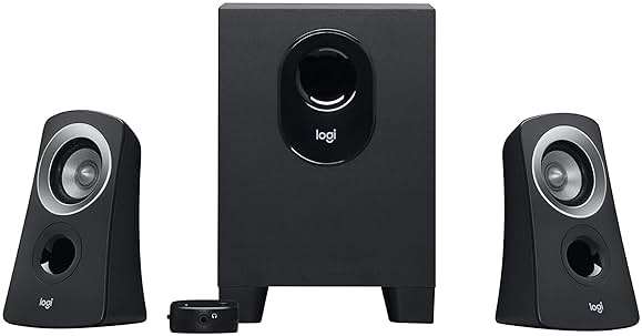 Logitech Z313 2.1 Multimedia Speaker System with Subwoofer, Full Range Audio, 50 Watts Peak Power, Strong Bass, 3.5mm Inputs, PC/PS4/Xbox/TV/Smartphone/Tablet/Music Player - Black - Image 1