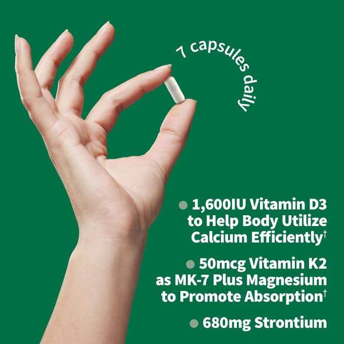 Garden of Life Calcium Supplement - Vitamin Code Grow Bone Made with Whole Foods, Strontium, Magnesium, K2 MK7, Vitamin D3 & C Plus Probiotics for Gut Health, 30 Day Supply - Image 3