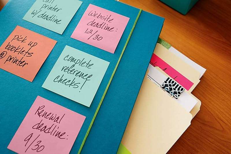 Post-it Pop-up Notes, 5 Sticky Note Pads, 3 x 3 in., School Supplies, Office Products, Accordion Sticky Notes Work with Pop-Up Note Dispenser, Assorted Brights - Image 10