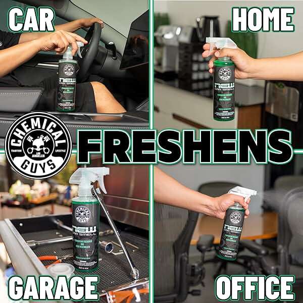 Chemical Guys New Car Smell Air Freshener and Premium Odor Eliminator Refreshes & Neutralizes Odors, Great Car Fresheners for Trucks, SUVs, RVs, and More - 16 oz - Image 8