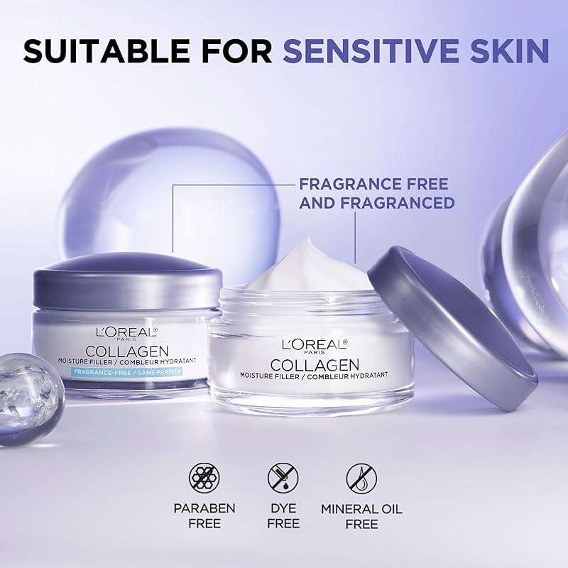 L’Oreal Paris Collagen Daily Face Moisturizer, Anti Aging Face Cream to Reduce Wrinkles and Provide Intense Hydration, 1.7 oz - Image 6