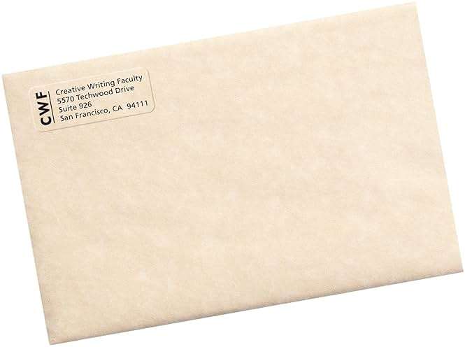 Avery Printable Return Address Labels, Sure Feed Technology, 2/3" x 1-3/4", Matte Clear, 600 Blank Mailing Labels (15695) - Image 8