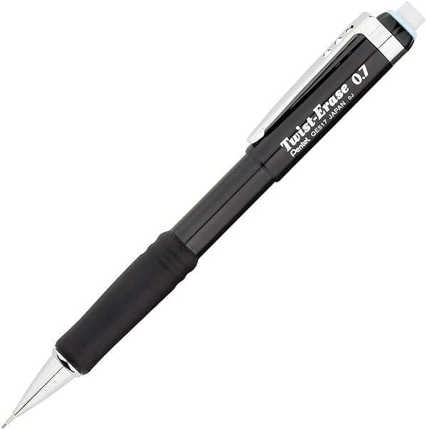 Pentel Twist-Erase III Mechanical Pencil, (0.7mm), Assorted Barrel Colors with 2 Eraser Refills, Pack of 2 (QE517BP2) - Image 4