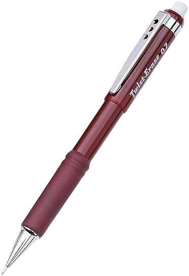Pentel Twist-Erase III Mechanical Pencil, (0.7mm), Assorted Barrel Colors with 2 Eraser Refills, Pack of 2 (QE517BP2) - Image 6