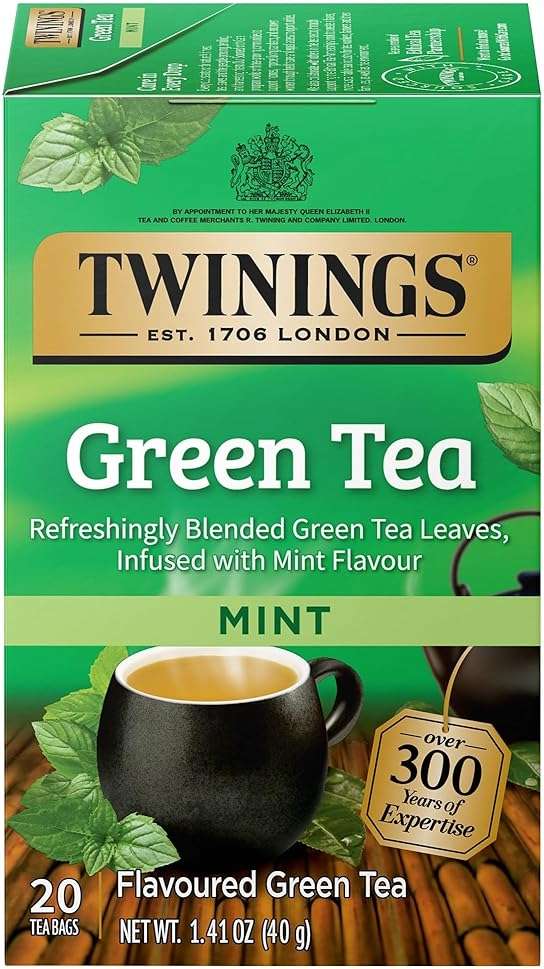 TWININGS TEA, TEA,GREEN,MINT 20 BAG - Image 1