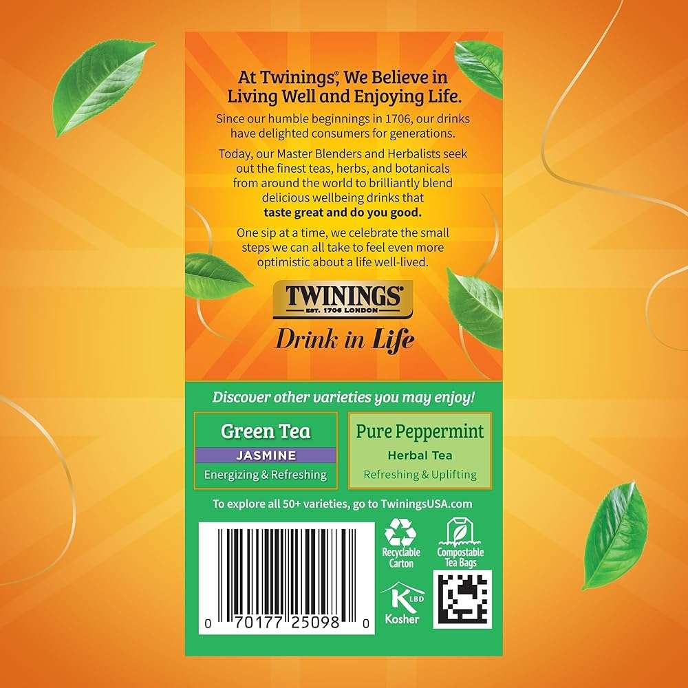 TWININGS TEA, TEA,GREEN,MINT 20 BAG - Image 5