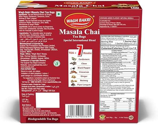 Wagh Bakri Chai Tea Bags, 100 Tea bags of Special International Blend, 200 grams - Image 5