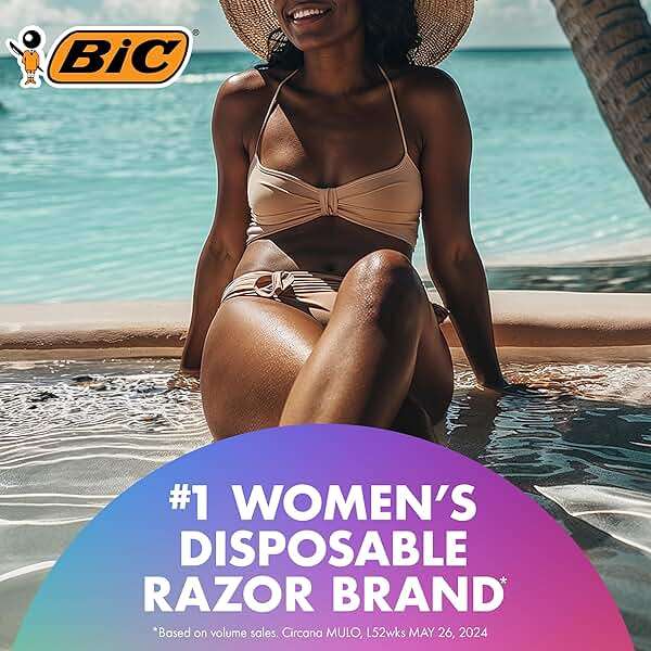 BIC Soleil 3 Scented Women's Disposable 3-Blade Razors, Moisture Strip with Vitamin E and Lavender Scented Handles, 4-Pack - Image 2