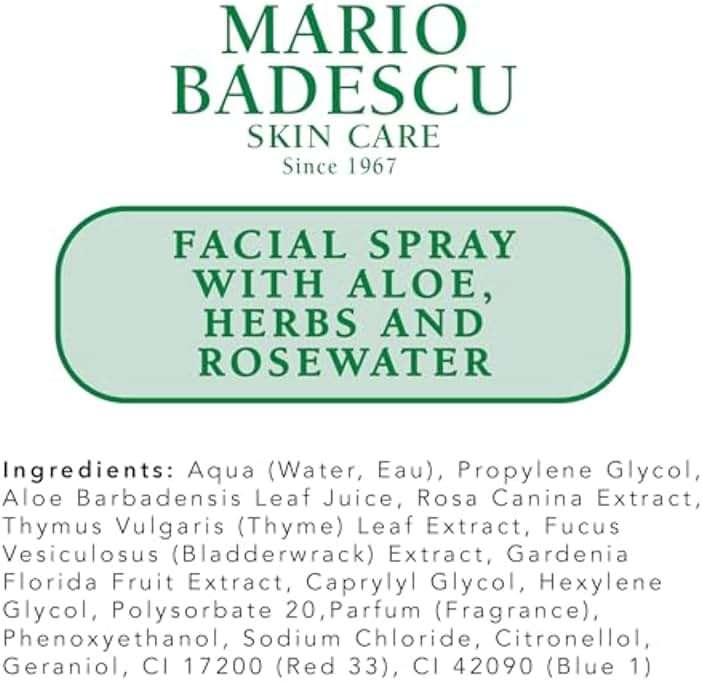 Mario Badescu Facial Spray with Aloe, Herbs and Rose Water for All Skin Types, Face Mist that Hydrates, Rejuvenates & Clarifies - Image 9