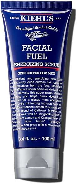 Kiehl's Facial Fuel Exfoliating Face Scrub, Facial Cleanser for Men, Smooths Skin & Removes Dead Skin, Dirt & Oil, Helps Soften Tough Facial Hair, with Caffeine, Menthol, Vitamin E & Citrus Extracts - Image 1