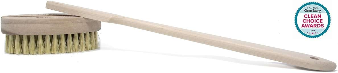 Yerba Prima Tampico Skin Brush for Exfoliation, Dry Brushing, and Blood Circulation with Natural Fiber Bristles and an All-Natural Maple Wood Handle - 1 Brush - Image 8
