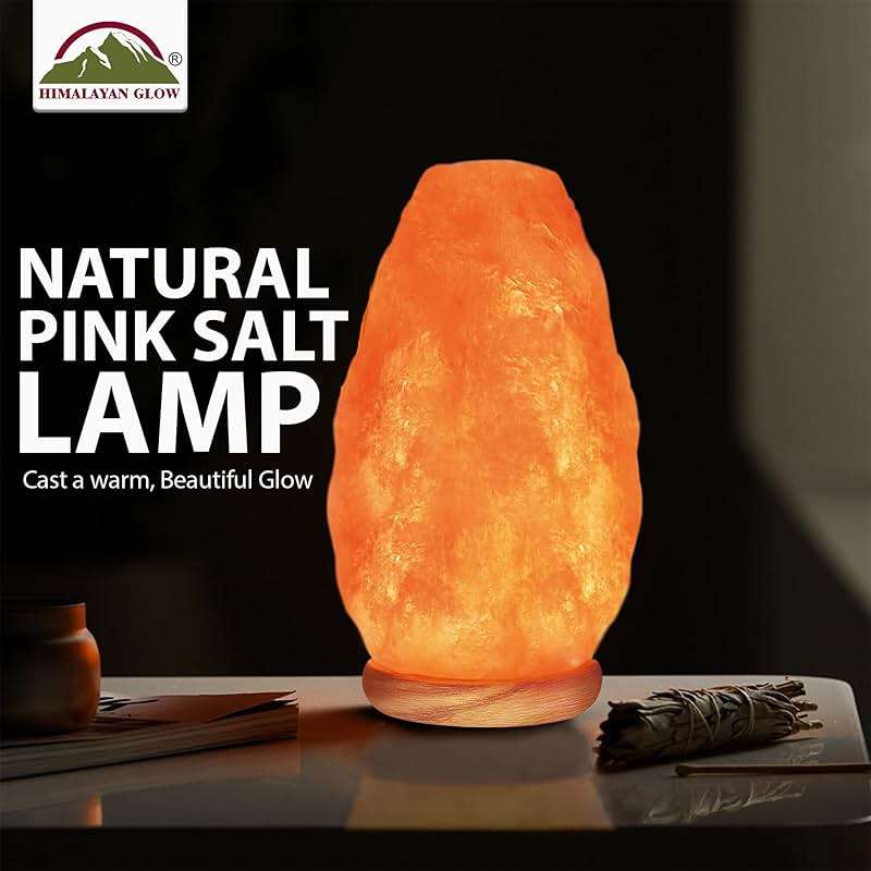 WBM LLC Himalayan Glow Natural Pink Salt Lamp, Crystal Salt Lamp Night Light with (ETL Certified) Brightness Control Dimmer Switch, Wooden Base & Salt Lamps Bulb | 6-8 LBS, Model Number: 1001 - Image 2
