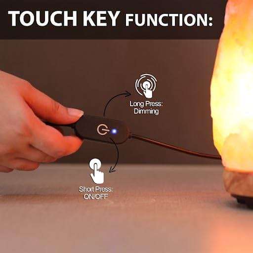 WBM LLC Himalayan Glow Natural Pink Salt Lamp, Crystal Salt Lamp Night Light with (ETL Certified) Brightness Control Dimmer Switch, Wooden Base & Salt Lamps Bulb | 6-8 LBS, Model Number: 1001 - Image 4